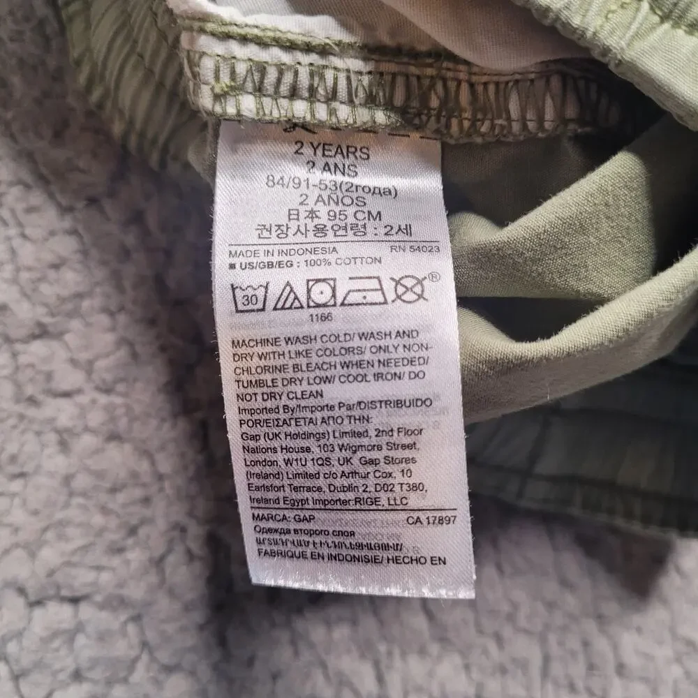 Baby Gap Shorts Boys‎ 2T Green Elastic Waist Stretch Casual Basic